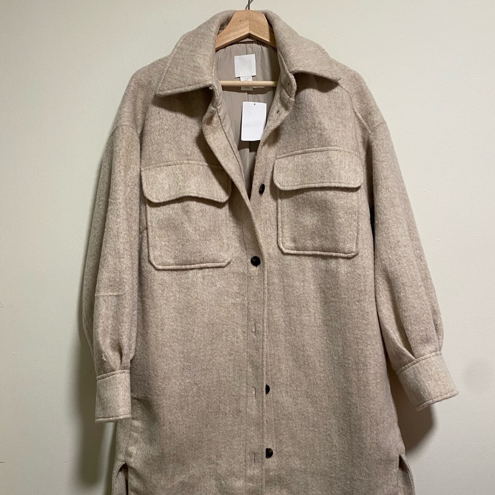 H&M WOOL-LIKE SHACKET